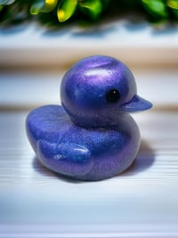 Image 4 of Set of 3 Resin Art OlllllO Ducks Ceramic Coated with Ducking Cards 'The Loch Ness'