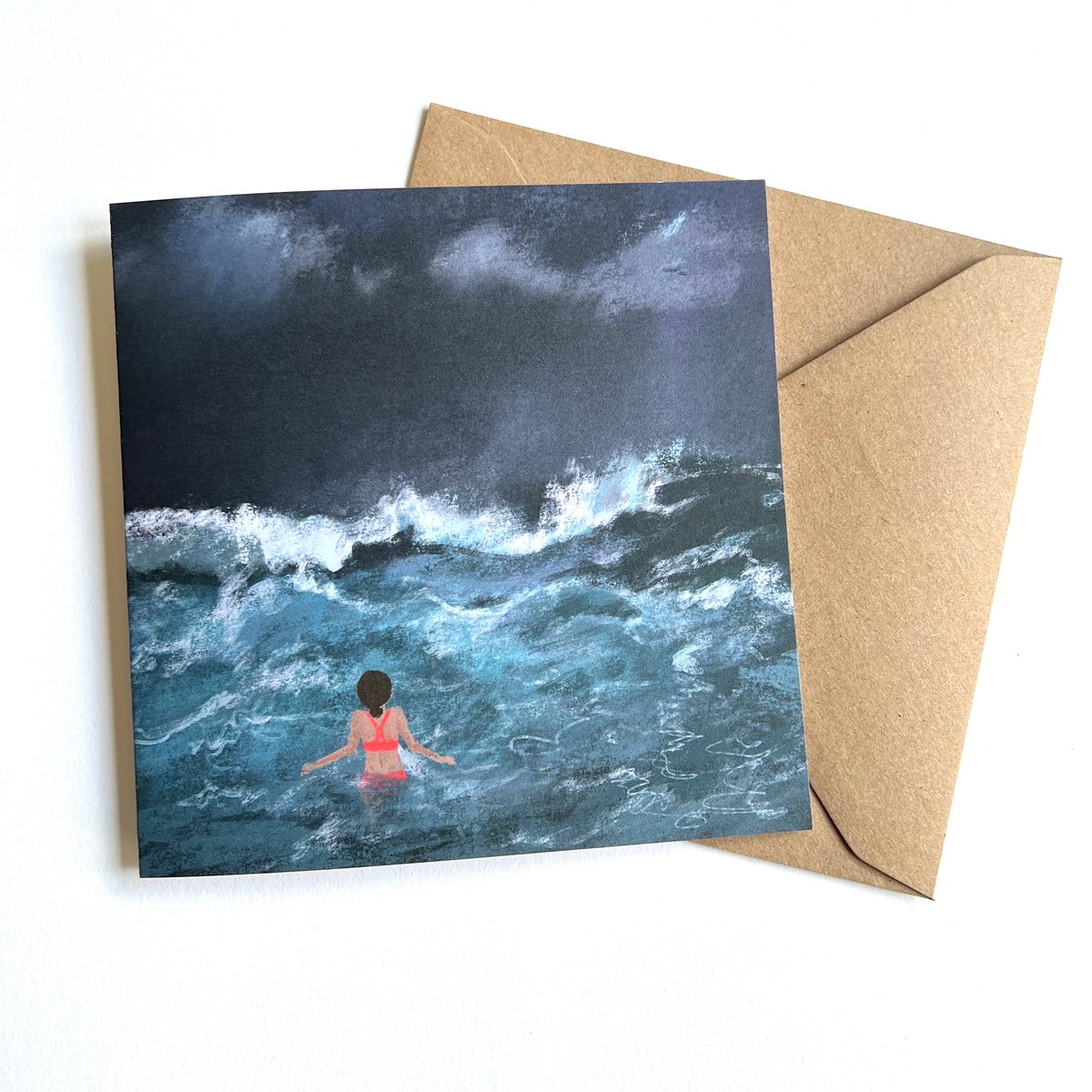 Image of Facing The Wave - Luxury Greeting Card (single or multipack)