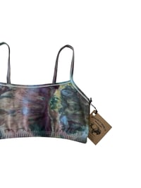 Image 8 of S (34) Cotton-Blend Strappy Bralette in Muted Cool Ice Dye