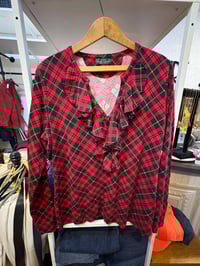 Image 1 of Ralph Lauren plaid ruffle top