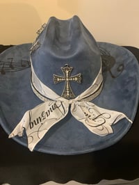 Image 3 of Amazing Grace Musical Note Wide Brim Cattleman Crown Cowboy Hat