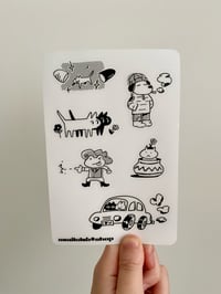 Image 2 of Transparent Doodle Stickers (PREORDER)