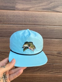 Image 1 of Blue Embroidered Five Panel Bass Hat