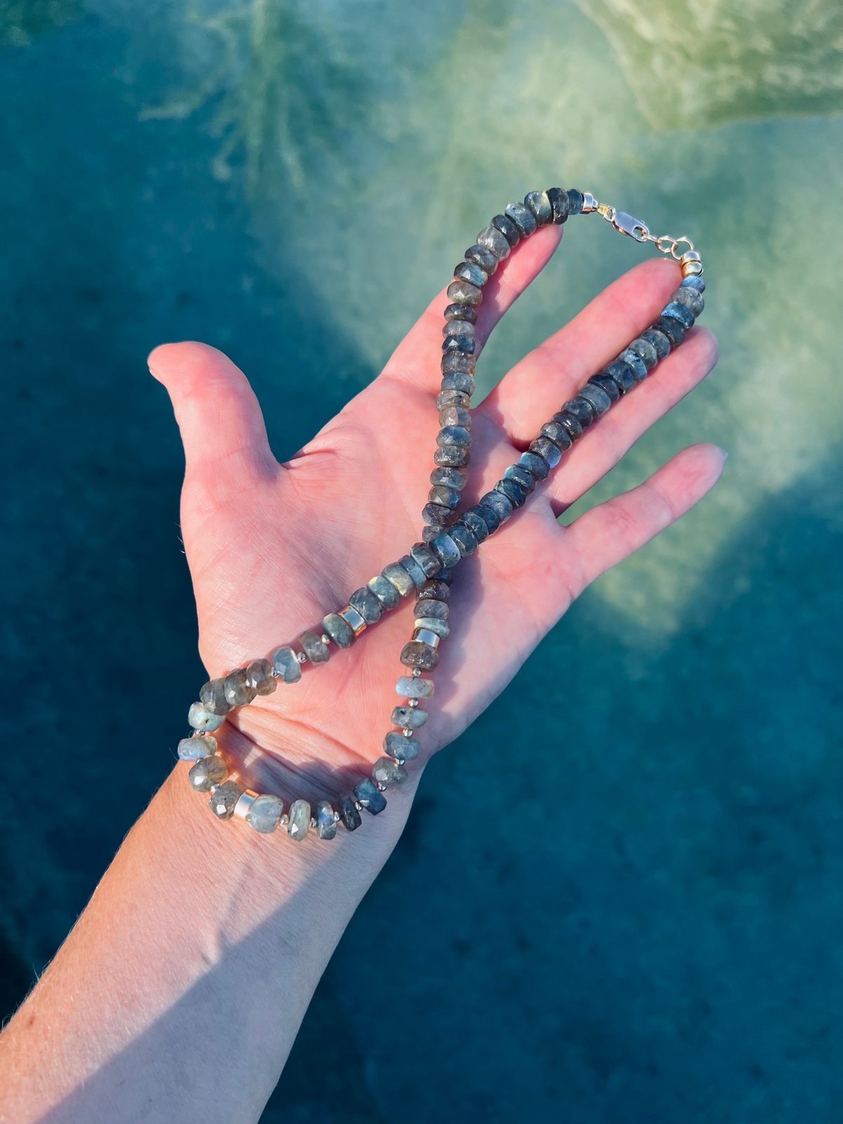 *new* CLASSIC strand- labradorite + gold