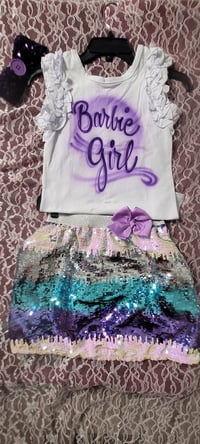 Purple Barbie Girl Set