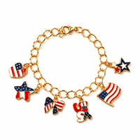 Image 3 of Red White & Bow Bracelet 