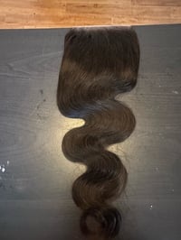 Image 1 of 16 inch body wave closure 5x5