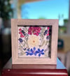 Geranium, Vinca, Delphinium, Lavender And Catmint Wildflowers In 6" X 6" Shadow Box (Item# 202306S)