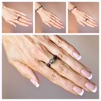 Image 3 of The Little Stone Magnetic Ring w/ Silver Caps Collection