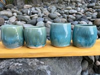 Image 1 of Turquoise Dimple Tumblers