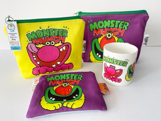 Bird Modern Vintage - Monster Munch collection - make up bag, purse and mug