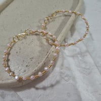 Image 2 of Pink Pearl Wavy Bangle