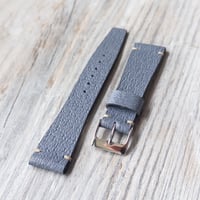 Image 3 of 19mm Corfam Style Baby Blue Pigskin