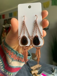 custom hammered copper earrings 