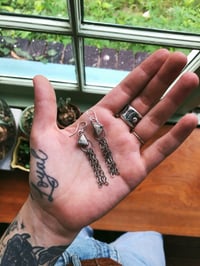 Image 5 of White Buffalo Chain Earrings