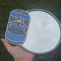 Image 1 of Stained glass seltzer suncatcher and mirror