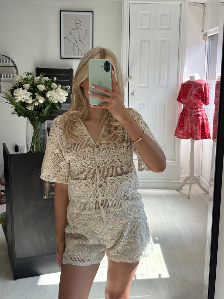 Image of Bobbi crochet two piece set 