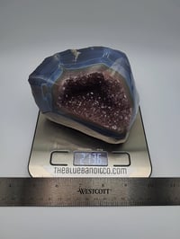 Image 4 of 2.13lb Agate with Amethyst Geode Druzy Rough Edge Natural Crystal 