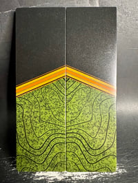 Image 2 of Richlite Micarta & OD Green TOPO Grip-Tec GLOW Segmented Knife Scales