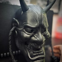 Image 4 of CUSTOM MASK - Hannya - Splattered Green