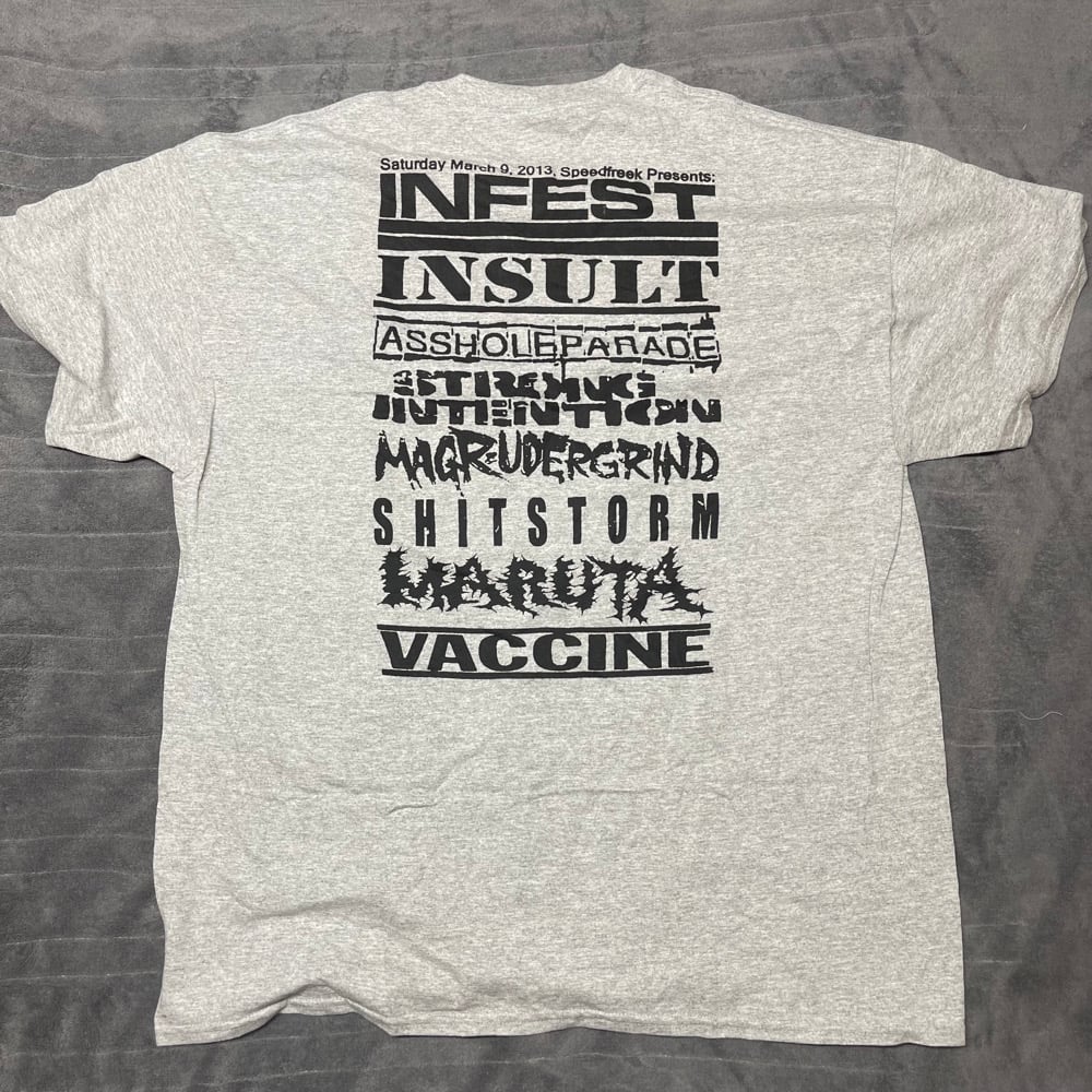 Image of INFEST and others Miami show shirt (Extra Large, 2 sided)