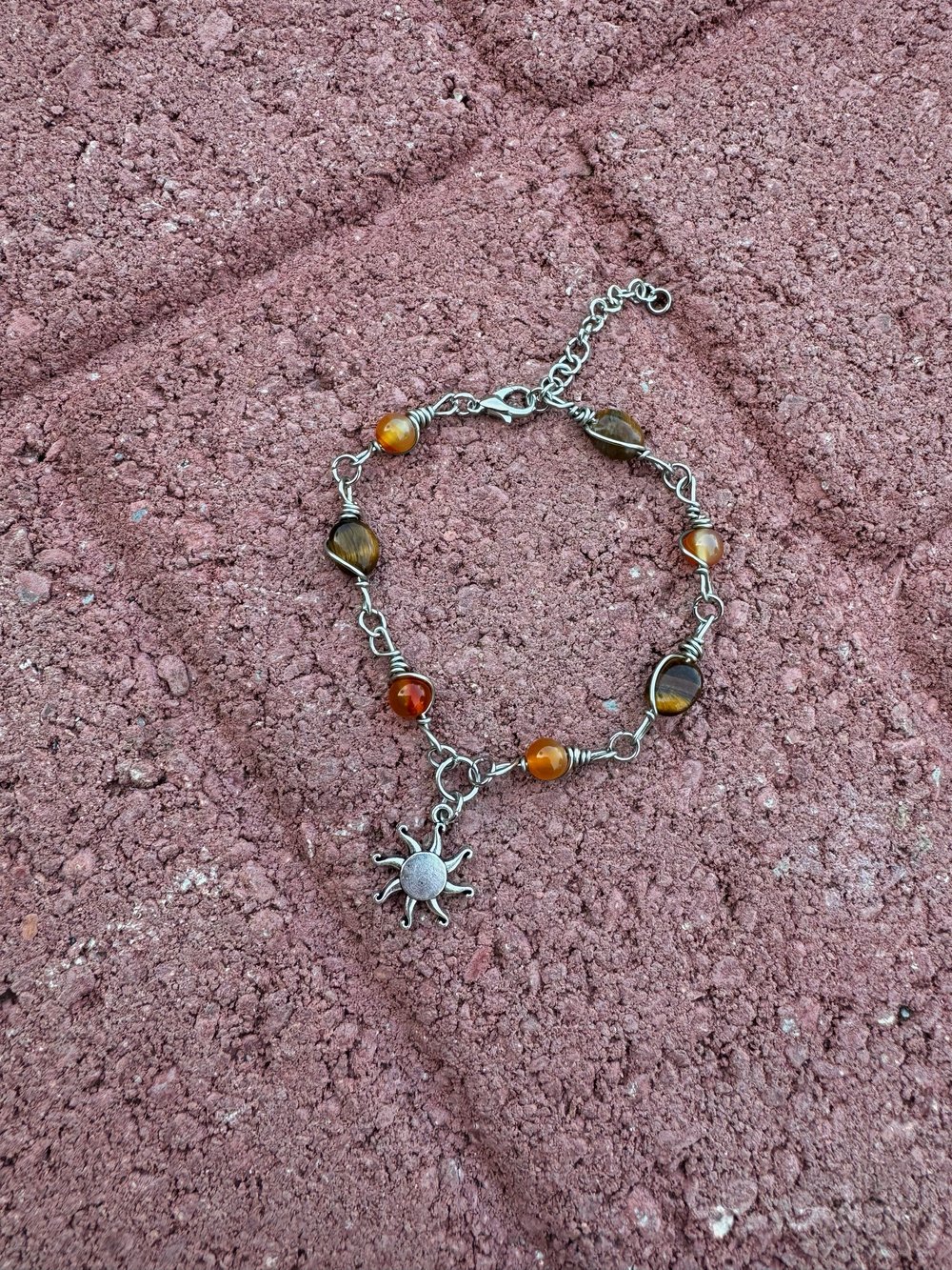 Image of "Sunny Disposition" Bracelet w/ Carnelian & Tiger's Eye