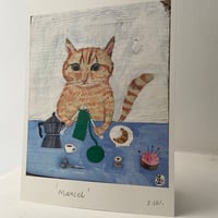 Image 4 of Small art print A5 size -‘Marcel’ (custom option available) 