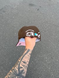 Image 4 of PINK BRIM BROWN ARIZONA DIAMONDBACKS CUSTOM FITTED CAP