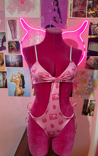 Image 1 of Material Girl Side Tie One Piece