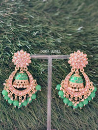 Image 4 of Meenakari Small Jhumka Earrings 