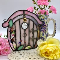 Image 1 of Pink Fairy Door Suncatcher 