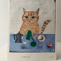 Image 3 of Small art print A5 size -‘Marcel’ (custom option available) 