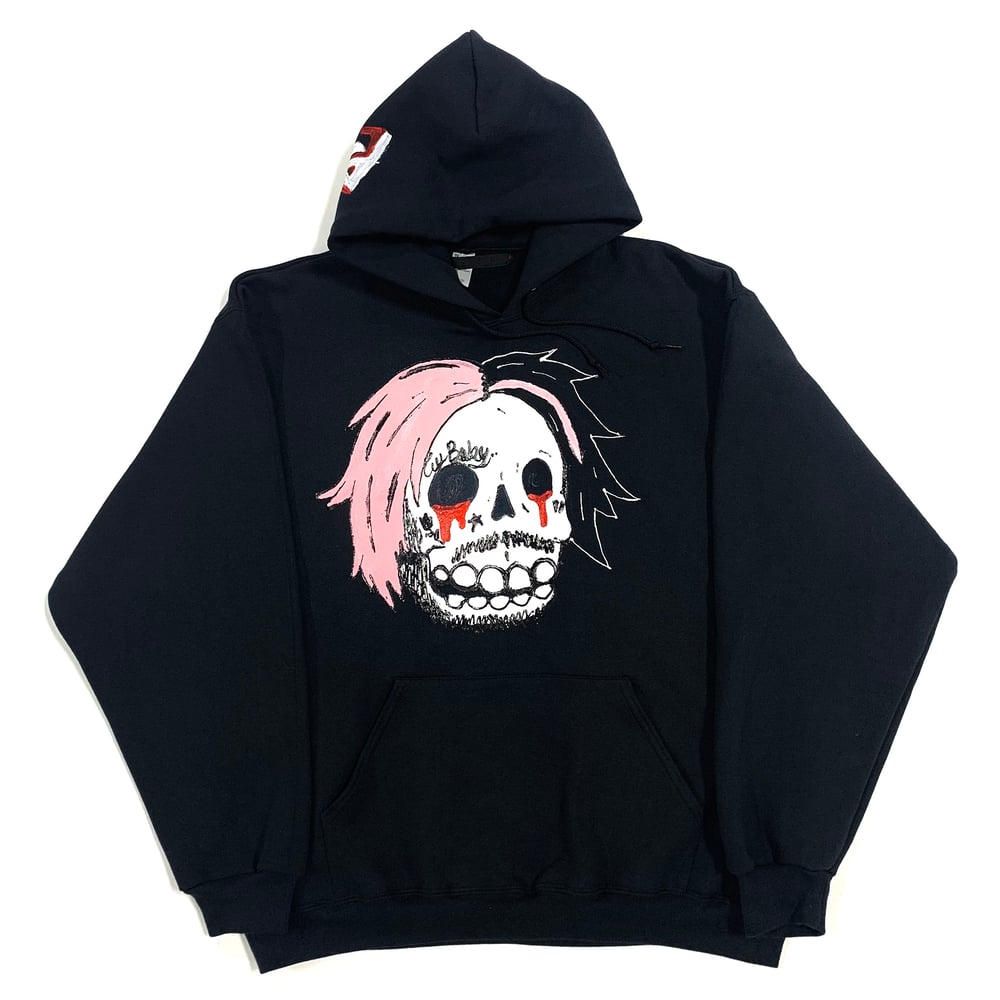 Image of HAND PAINTED CRY BABY HOODIE
