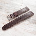 18mm Burgundy Chromexcel With Box Stitching