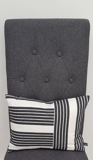 Image of Handmade Striped Patchwork Cushion