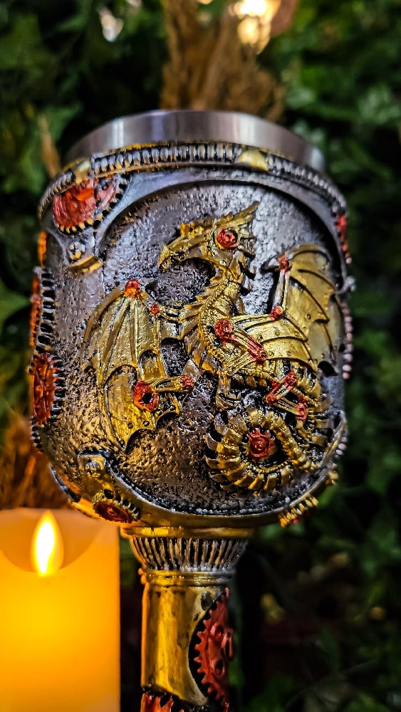 πThe Armored Kingdom Gearwing Mechanical Dragon Goblet