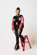 Image 2 of Black Letterman Jacket 
