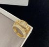 CD gold plated 2 pieces ring (free size) 