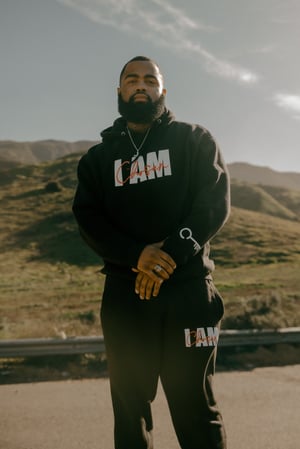 Black Slim Fit “I Am Chosen” Hoodie