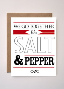 Image of 'SALT & PEPPER' Valentines day card