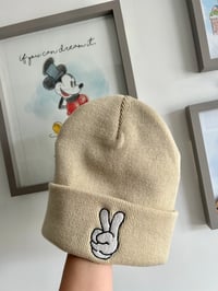 Image 1 of Mickey peace beanie hat