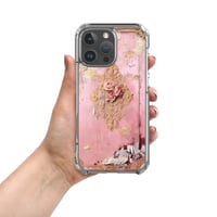 Image 1 of Pastel Pink Tattered Texture Rose Gold Goth Lolita Kawaii Inspired Clear Case for iPhone®