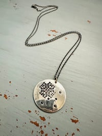 Image 8 of sapphire pendant with hand engraved Rumi quote