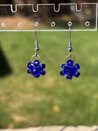 Blue Daisy Earrings 
