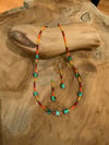 Serape Flame Necklace and Earring Set