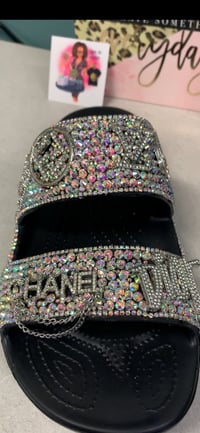 Image 2 of Bling on bling croc slides