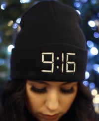 Image 1 of 9:16 black beanie