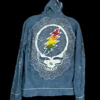 Image 1 of medium Ladies Lightweight Hoodie blue #2