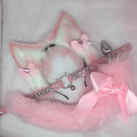 Image 1 of Pink / White Kitten petplay set 🐱 