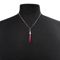 Image 1 of .925 Italian Silver Saber Necklace